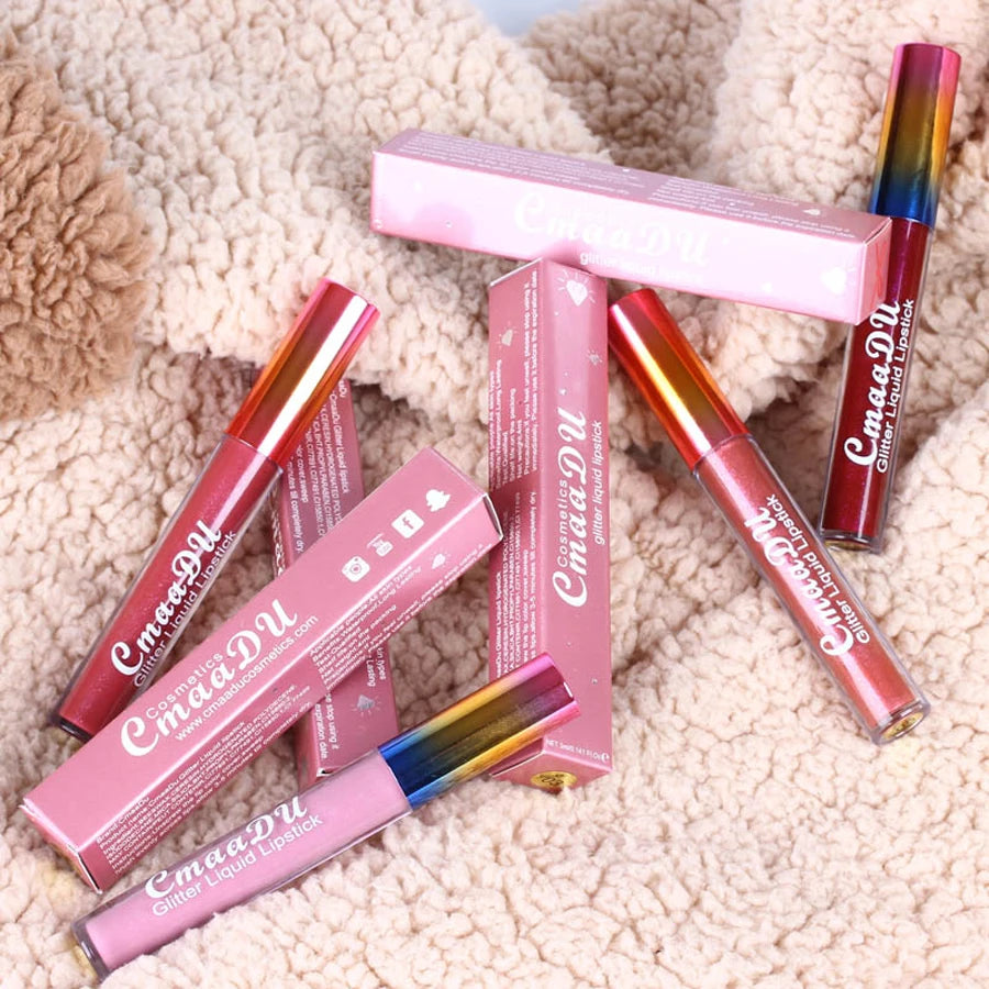 Cmaadu™ Diamond Shine Lip Gloss – Glitter Liquid Lipstick for Stunning Matte Lips